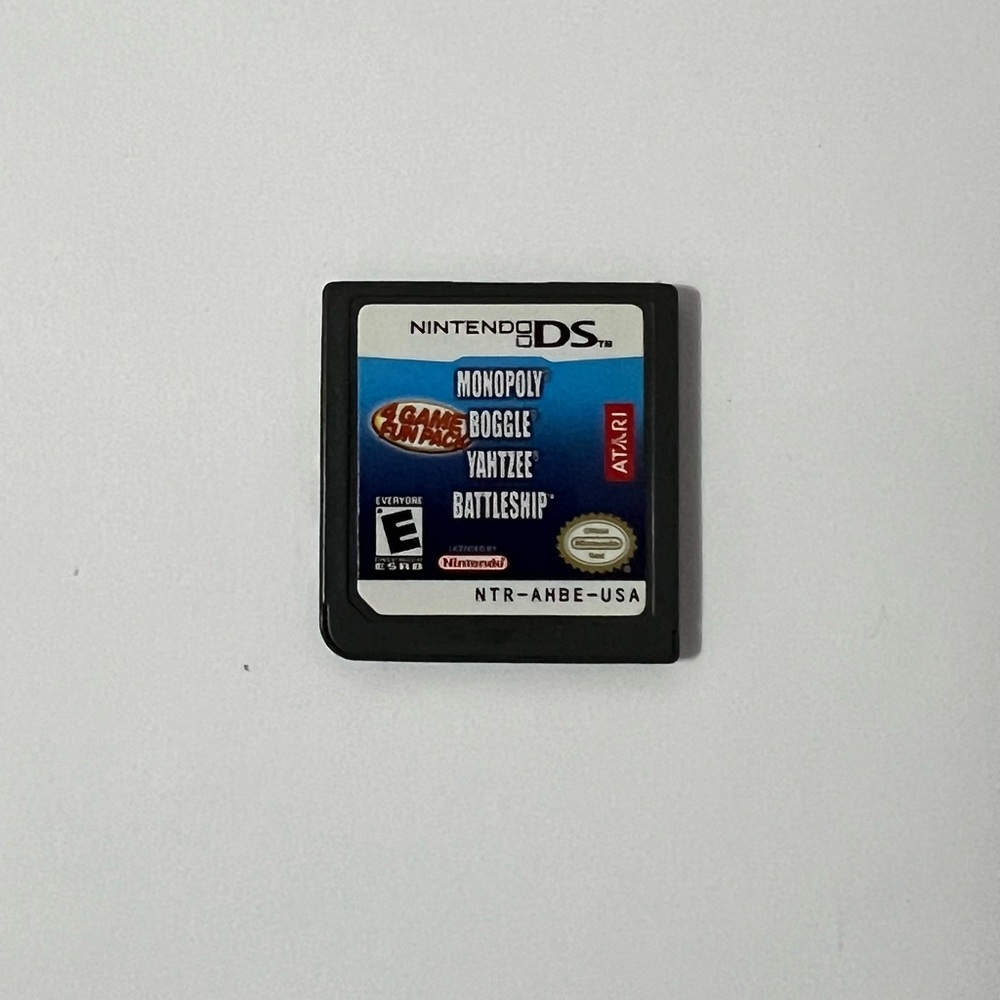 Monopoly / Boggle / Yahtzee / Battleship (Nintendo DS, 2005) Game Only - Tested